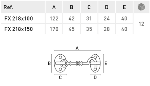 Fecho gancho - A�O / LAT�O LACADO PRETO